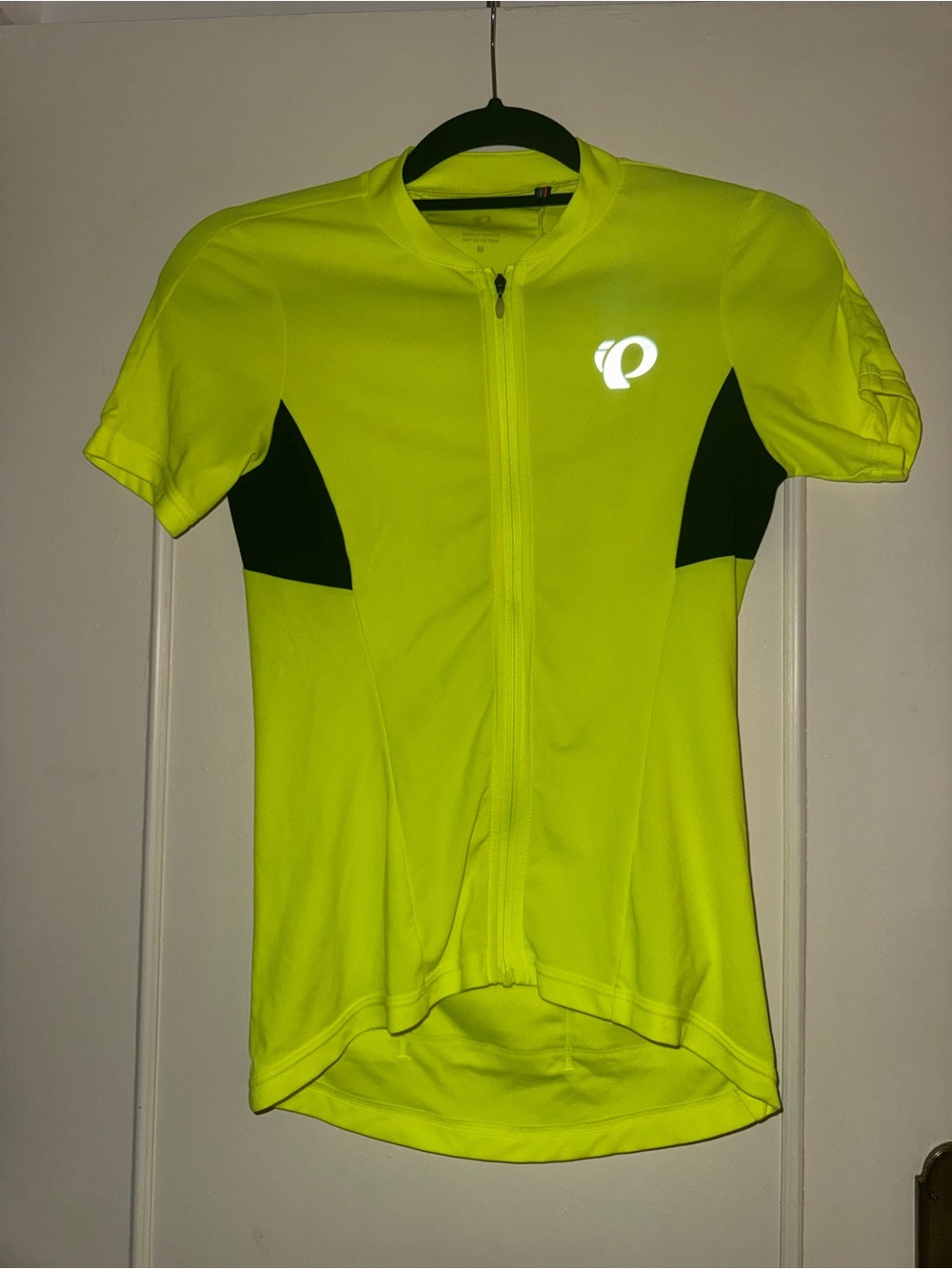 Pearl Izumi Neon Yellow Short Sleeve Cycling Jersey Size M Women Reflective